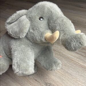 Large Gray Elephant Plush Toy